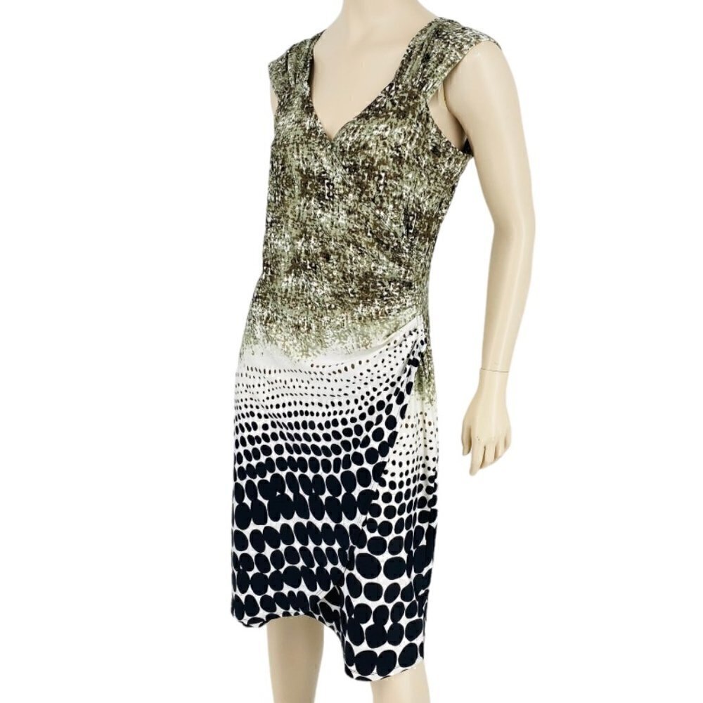 Dusak Faux Wrap Ruche Waist Knee Length Dress Sz Mββββββββββββββββββ